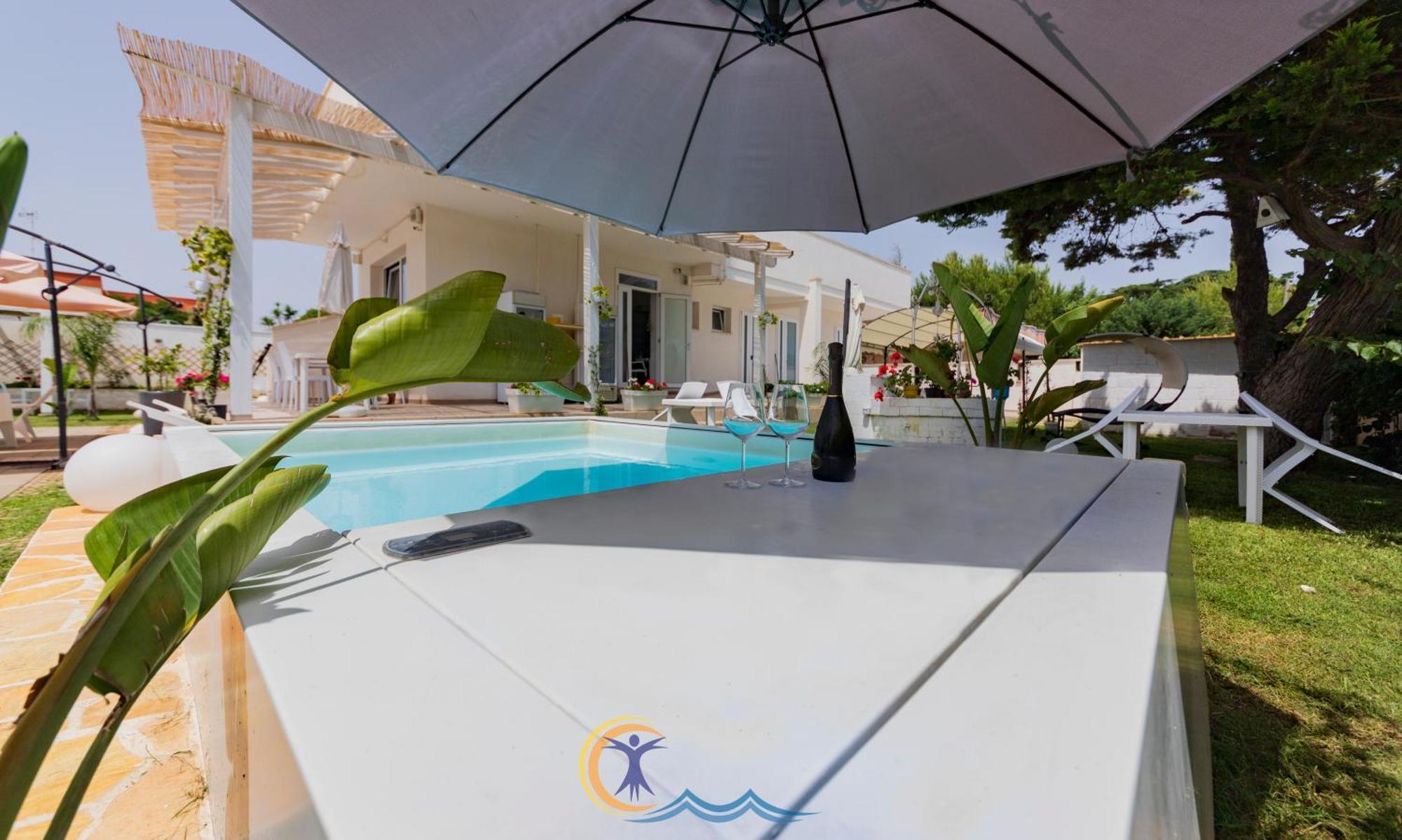 Villa Leonardo San Foca - Room, Pool & Restaurant Exterior foto